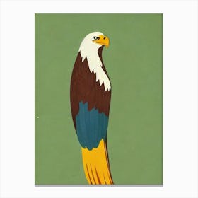Eagle Midcentury Illustration Bird Canvas Print