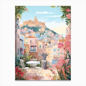 Alicante Spain 1 Illustration Canvas Print