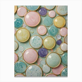 Pastels Buttons Canvas Print