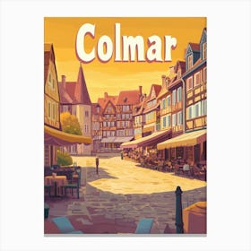 Aihrgdesign A Classic 1960s Travel Poster For Colmar 1 Canvas Print