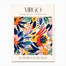 Flowers For The Signs Virgo Zodiac Sign Canvas Print