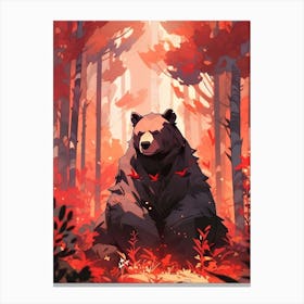 Bear In The Forest Canvas Print