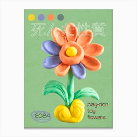 Play Dot Toy Flowers Canvas Print