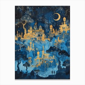 City Under The Stars Canvas Print