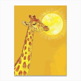 Giraffe In The Sun Canvas Print