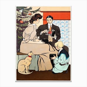 Vintage Christmas Poster, Edward Penfield Canvas Print