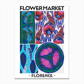 Flower Market Florence Eugene Seguy Vintage Botanical Canvas Print