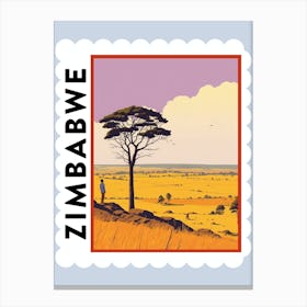 Zimbabwe 3 Travel Stamp Poster Canvas Print