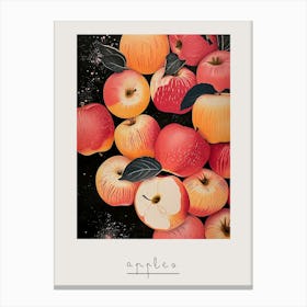 Art Deco Apples 2 Poster Canvas Print