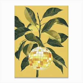 Orange Tree With Disco Ball Canvas Print