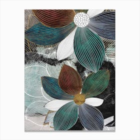 Abstract Flowers Canvas Print