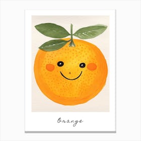 Friendly Kids Orange 1 Poster Canvas Print