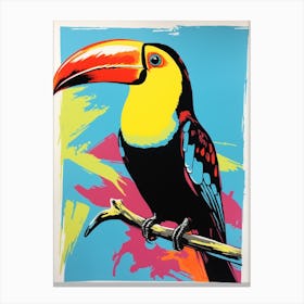 Andy Warhol Style Bird Toucan 1 Canvas Print