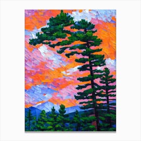 Lodgepole Pine Tree Cubist 2 Canvas Print
