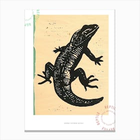 Grand Cayman Gecko Bold Block 1 Poster Canvas Print