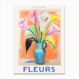 French Flower Poster Calla Lily Canvas Print
