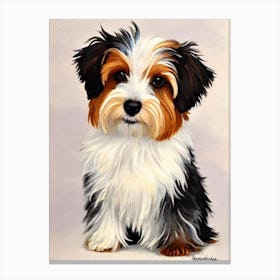 Havanese 3 Watercolour dog Canvas Print