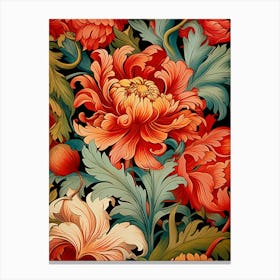 Russian Floral Wallpaper Canvas Print