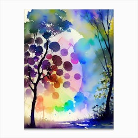 Watercolor Of Trees 7 Canvas Print