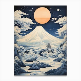 Fuji Reverie: A Glimpse of Japan's Sacred Skyline Canvas Print