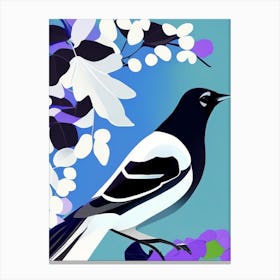 Magpie Pop Matisse 4 Bird Canvas Print