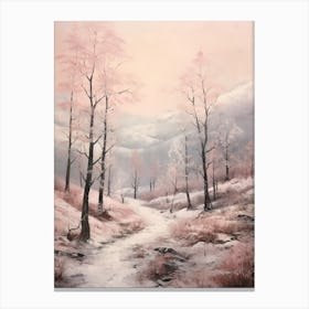 Dreamy Winter Painting Pyrnes National Park France 4 Canvas Print