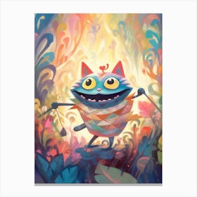 Alice In Wonderland Colourful Storybook The Cheshire Cat Canvas Print