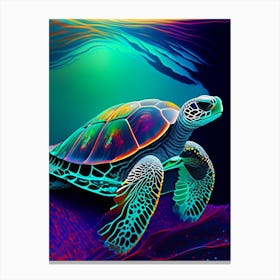 Conservation Sea Turtle, Sea Turtle Abstract 2 Canvas Print