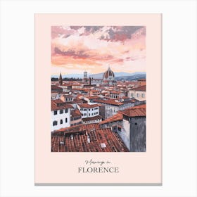 Mornings In Florence Rooftops Morning Skyline 3 Canvas Print