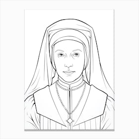 Line Art Inspired By The Arnolfini Portrait 2 Canvas Print