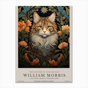 William Morris Art And Cats Exhibition Art Print Canvas Print