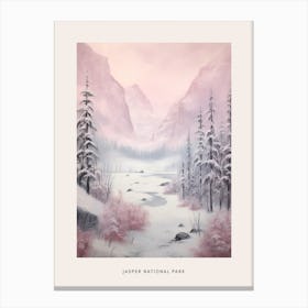 Dreamy Winter National Park Poster  Jasper National Park Canada 1 Canvas Print