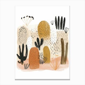 Cactus Print 2 Canvas Print