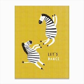 Dancing Zebras Canvas Print