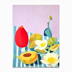 Lotus Root Tablescape vegetable Canvas Print