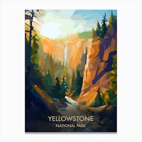 Yellowstone National Park Travel Poster Illustration Style 3 Canvas Print