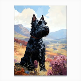 Scottish Terrier - The Scottish Highlanders Companion Canvas Print