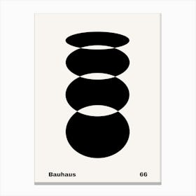 Geometric Bauhaus Poster B&W 66 Canvas Print