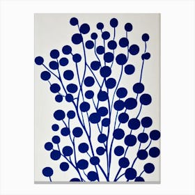 Blackberry Lily Stencil Style Plant Canvas Print