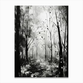 Nature Abstract Black And White 3 Canvas Print