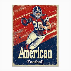 American Football Player, Football Poster Canvas Print