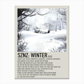 Sznz Winter 2022 Poster Canvas Print