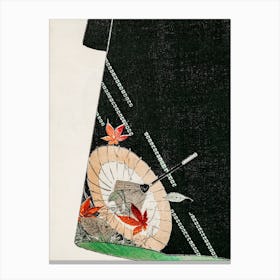 Parasol Print On A Japanese Robe, Watanabe Seitei Canvas Print