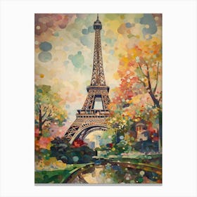 Eiffel Tower Paris France Paul Signac Style 14 Canvas Print