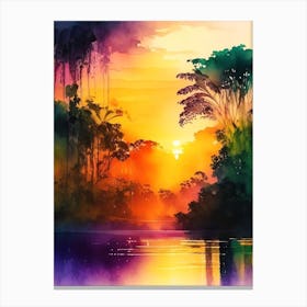 The Amazon Rainforest Watercolour 3 Canvas Print
