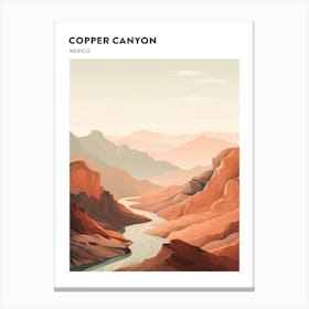 Copper Canyon Mexico Hiking Trail Landscape Poster Canvas Print