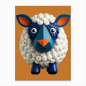 Sheep With Blue Eyes Canvas Print