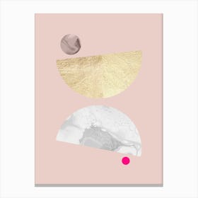 Geometry on pink background 4 Canvas Print