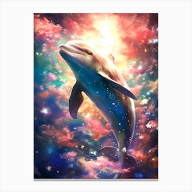 Dolphin In The Sky Canvas Print