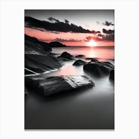 Sunset Rocks 1 Canvas Print